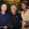 Michel Boujenah, Philippe Chevallier et sa compagne Tiffany à Ramatuelle le 11 août 2013.