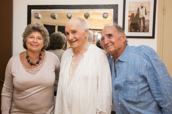 Jacqueline Franjou, Michel Bouquet et Claude Brasseur à Ramatuelle le 11 août 2013.