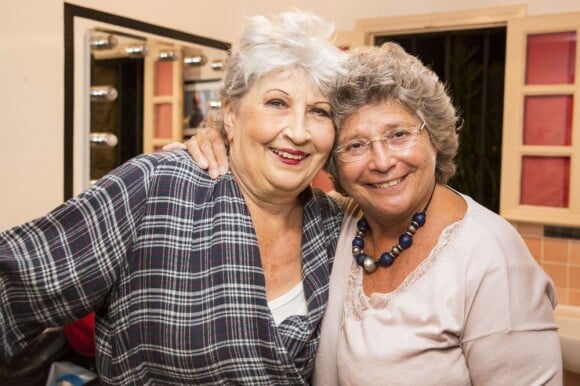 Juliette Carre et Jacqueline Franjou à Ramatuelle le 11 août 2013.