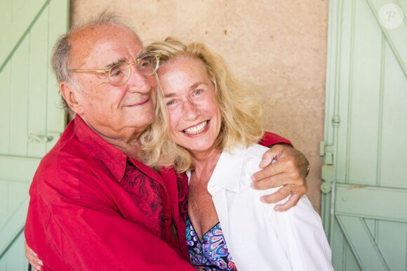 Claude Brasseur et Brigitte Fossey à Ramatuelle le 11 août 2013.