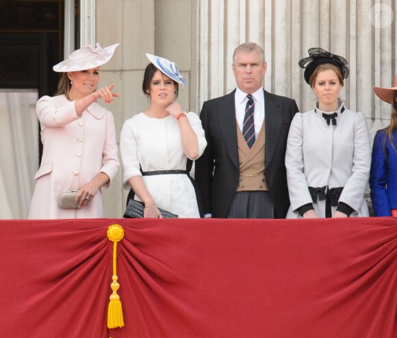 La famille royale britannique lors de la parade Trooping the Colour le 15 juin 2013.