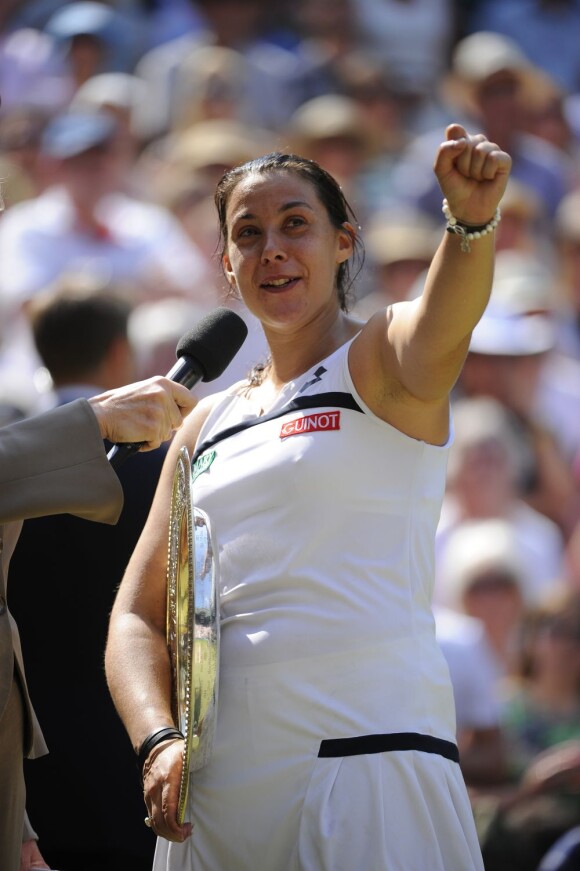 Marion Bartoli remporte Wimbledon à Londres, le 6 juillet 2013.