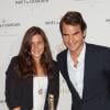 Marion Bartoli et Roger Federer lors des 270 ans de Moët & Chandon à New York le 20 août 2013.