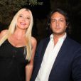 Monika Bacardi et son mari à l'anniversaire de Massimo Gargia aux Moulins de Ramatuelle le 21 août 2013.