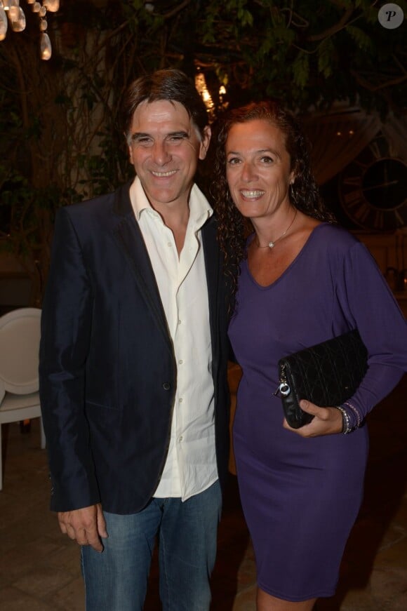 Tex et sa femme à l'anniversaire de Massimo Gargia aux Moulins de Ramatuelle le 21 août 2013 - Exclusif