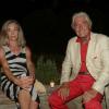 Pierre Cornette de Saint-Cyr et sa femme à l'anniversaire de Massimo Gargia aux Moulins de Ramatuelle le 21 août 2013 - Exclusif