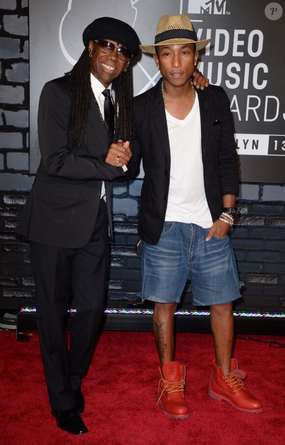 Nile Rodgers et Pharrell Williams aux MTV Video Music Awards 2013 à New York le 25 août 2013.