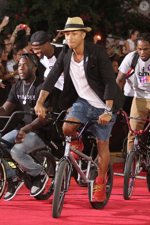 Pharrell Williams aux MTV Video Music Awards 2013 à New York le 25 août 2013.