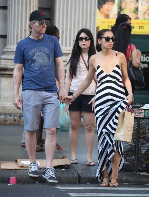 Jim Courier et sa femme Susanna Lingman à New-York le 25 août 2013.