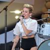Miley Cyrus en concert sur le plateau du "Jimmy Kimmel Live" à New York, le 25 juin 2013.
