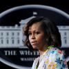 Michelle Obama a prononcé un discours avant la projection, face à des lycées, du documentaire "L'éminence grise : le combat de Whitney Young pour les droits civils" dans l'Auditorium de la Cour du Sud de l'Eisenhower Executive Office Building à côté de la Maison Blanche. Le 27 août 2013.
