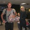 Gwen Stefani, son époux Gavin Rossdale et leurs deux enfants Kingston et Zuma arrivent à l'aéroport LAX de Los Angeles, en provenance de Londres. Le 23 août 2013.