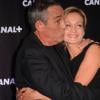Thierry Ardisson et sa compagne Audrey Crespo-Mara lors de la soirée de rentrée de Canal +, mercredi 28 août à Paris