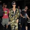 Rihanna arrive à l'aéroport JFK de New York, le 27 août 2013.