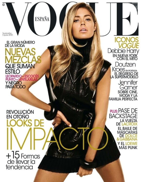 Doutzen Kroes en couverture de l'édition espagnole du magazine Vogue. Septembre 2013.