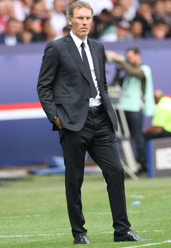 Laurent Blanc lors de la rencontre de Ligue 1 entre le PSG et Guingamp (2-0), au Parc des Princes, le 31 août 2013.