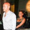 Exclusif - Mel B et son époux Stephen Belafonte quittent le restaurant Nobu, à Londres, le 1er septembre 2013.