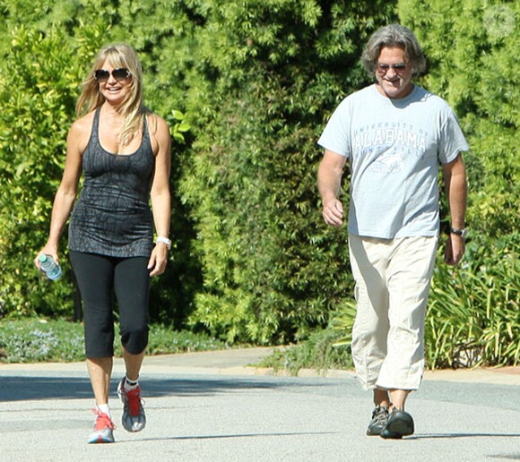 Goldie Hawn et Kurt Russell à Brentwood, le 30 août 2013.