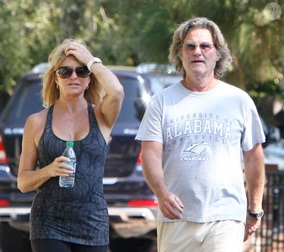 Goldie Hawn et Kurt Russell cherchent un nouveau terrain pour une maison à Brentwood, le 30 août 2013.