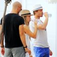 Nico Rosberg avec sa compagne Vivian Sibold à Ibiza le 8 août 2013.