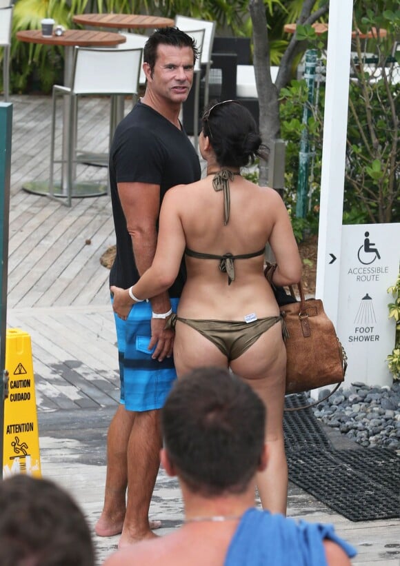 Exclusif - L'acteur Lorenzo Lamas et sa femme Shawna Craig à Miami Beach le 2 septembre 2013.