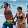 Exclusif - L'acteur Lorenzo Lamas et son épouse Shawna Craig à Miami Beach le 2 septembre 2013.