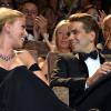 Scarlett Johansson et son petit ami Romain Dauriac juste avant la projection du film "Under The Skin" lors du 70e Festival du Film de Venise, le 3 septembre 2013.