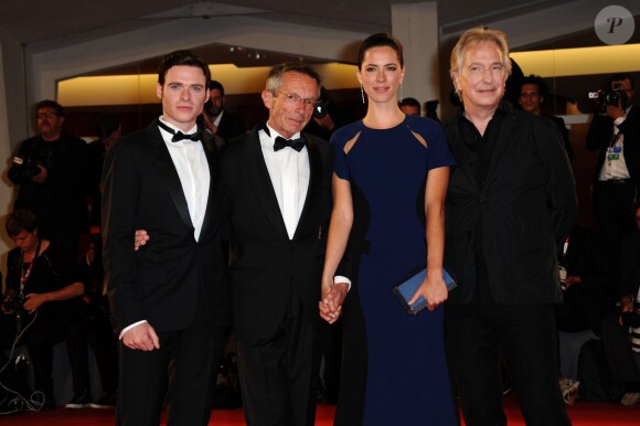 Richard Madden, Patrice Leconte, Rebecca Hall et Alan Rickman lors de la présentation du film Une promesse lors de la Mostra de Venise le 4 septembre 2013