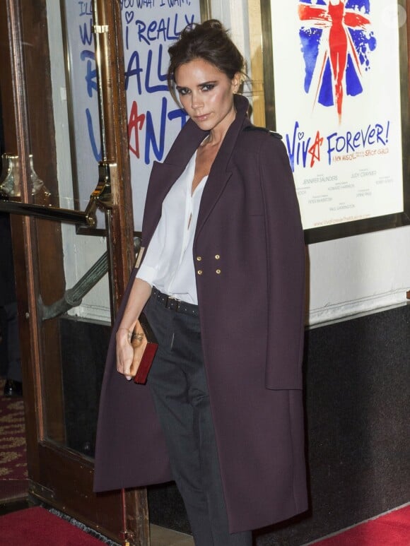 Victoria Beckham à la première de la comédie musicale des Spice Girls 'The Viva Forever', à Londres, le 11 décembre 2012.