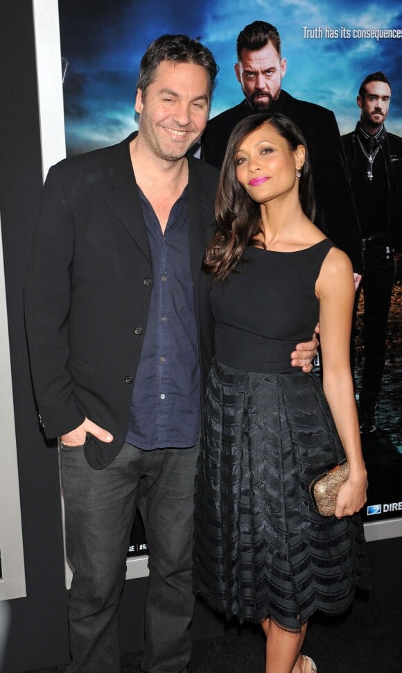 Ol Parker et sa femme Thandie Newton lors de la présentation de la série Rogue à Los Angeles le 26 mars 2013