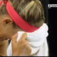 Victoria Azarenka en larmes après sa défaite en finale de l'US Open 2013 face à Serena Williams le 8 septembre 2013 à Flushing Meadows
