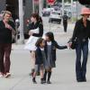 Exclu : Johnny Hallyday et Laeticia ont accompagné leur filles Jade et Joy pour leur rentrée des classes à Los Angeles, le 9 septembre 2013.