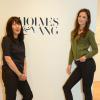 Jeanne Yang et Katie Holmes présentent la collection printemps-été 2014 de Holmes & Yang. New York, le 9 septembre 2013.
