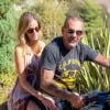 Christian Audigier et sa fiancée Nathalie Sorensen profitent de Los Angeles, le 26 août 2013 - Exclusif