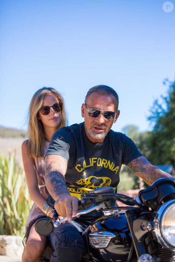 Christian Audigier et sa superbe fiancée Nathalie Sorensen profitent de Los Angeles, le 26 août 2013 - Exclusif