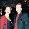 Guillaume Depardieu et Elise Ventre, mère de sa fille Louise (née en 2001), à Paris, le 6 février 2000.