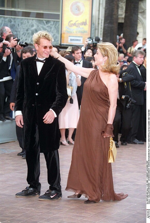 Guillaume Depardieu et Catherine Deneuve au Festival de Cannes, le 14 mai 1999.