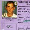La licence de foot de Franck Ribéry lorsqu'il avait 10 ans et jouait au ACO Aiglon