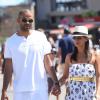 Tony Parker et sa fiancée Axelle à Saint-Tropez, le 20 aout 2013