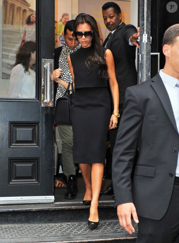 Victoria Beckham quitte la boutique J. Crew dans le quartier de SoHo. New York, le 12 septembre 2013.