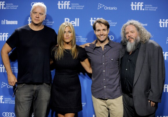 Tim Robbins, Jennifer Aniston, Will Forte et Mark Boone Junior lors du photocall de la conférence de presse de Life of Crime au Festival du film international de Toronto le 14 septembre 2013