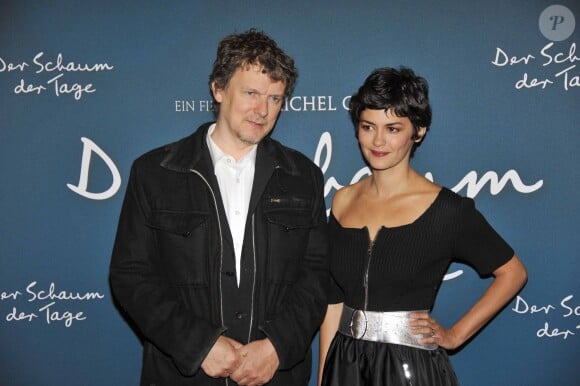 Audrey Tautou et Michel Gondry lors de la première du film L'écume des jours à Berlin, le 17 septembre 2013.