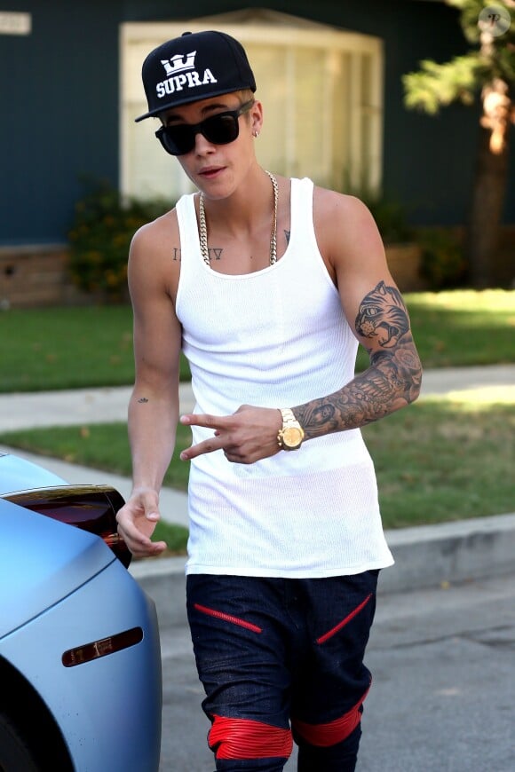Justin Bieber à Los Angeles, le 15 août 2013.