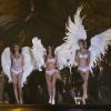 Karlie Kloss, Lily Aldridge et Adriana Lima sur le shooting des anges de Victoria's Secret, place de la Concorde et sur le pont Alexandre III à Paris, le 18 septembre 2013.