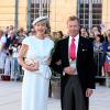 Gabriele Lademacher-Schneider, mère de la mariée, et le grand-duc Henri de Luxembourg, père du marié - Arrivées des invités au mariage du prince Felix de Luxembourg et de la princesse Claire en la basilique Sainte Marie-Madeleine de Saint-Maximin-La-Sainte-Baume, le 21 septembre 2013.