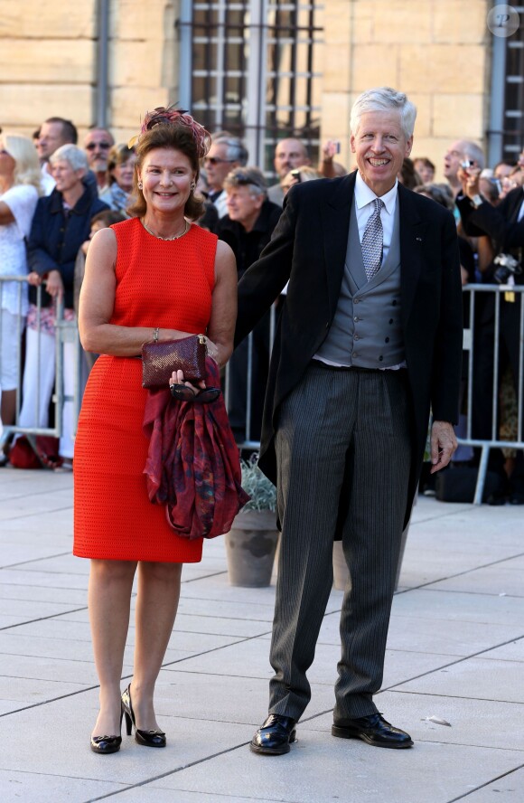 La princesse Margaretha de Luxembourg et le prince Nicolas - Arrivées des invités au mariage du prince Felix de Luxembourg et de la princesse Claire en la basilique Sainte Marie-Madeleine de Saint-Maximin-La-Sainte-Baume, le 21 septembre 2013.