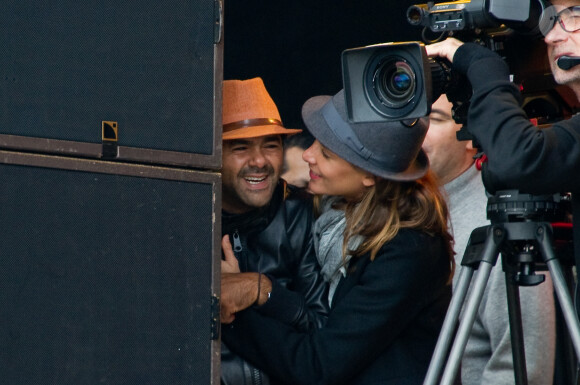 Exclusif - Jamel Debbouze et Melissa Theuriau à la Fête de l'Humanite à La Courneuve le 15 septembre 2013.