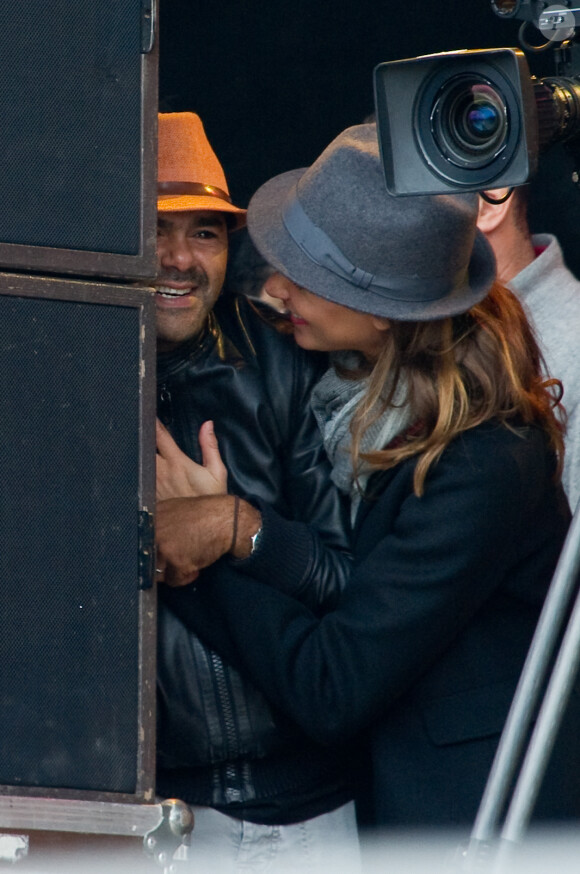 Exclusif - Jamel Debbouze et Melissa Theuriau à la Fête de l'Humanite à La Courneuve le 15 septembre 2013.