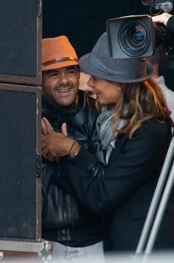 Exclusif - Jamel Debbouze et Melissa Theuriau à la Fête de l'Humanite à La Courneuve le 15 septembre 2013.