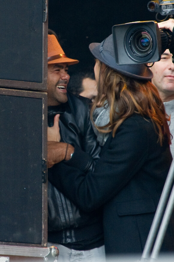 Exclusif - Jamel Debbouze et Melissa Theuriau à la Fête de l'Humanite à La Courneuve le 15 septembre 2013.